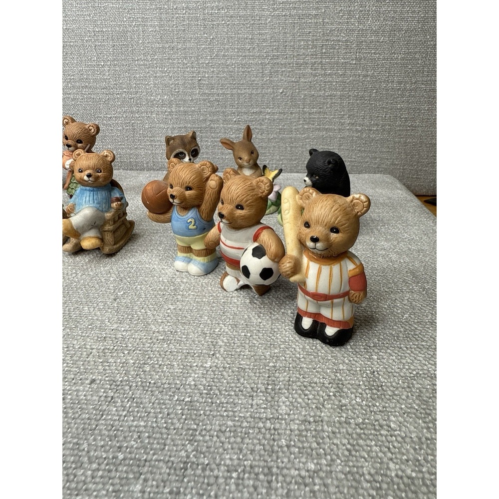 Homco Porcelain Teddy Bear Figurines 14 Piece Lot - Picture 2 of 11